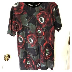 Large “Red Roses” Killstar Shirt